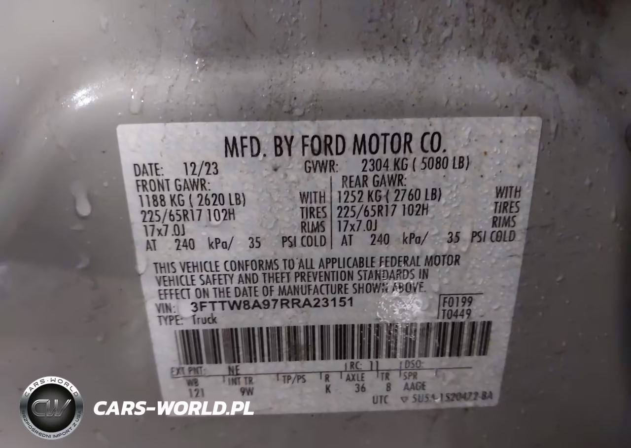 2024 Ford Maverick Xl VIN:3FTTW8A97RRA23151 - 9