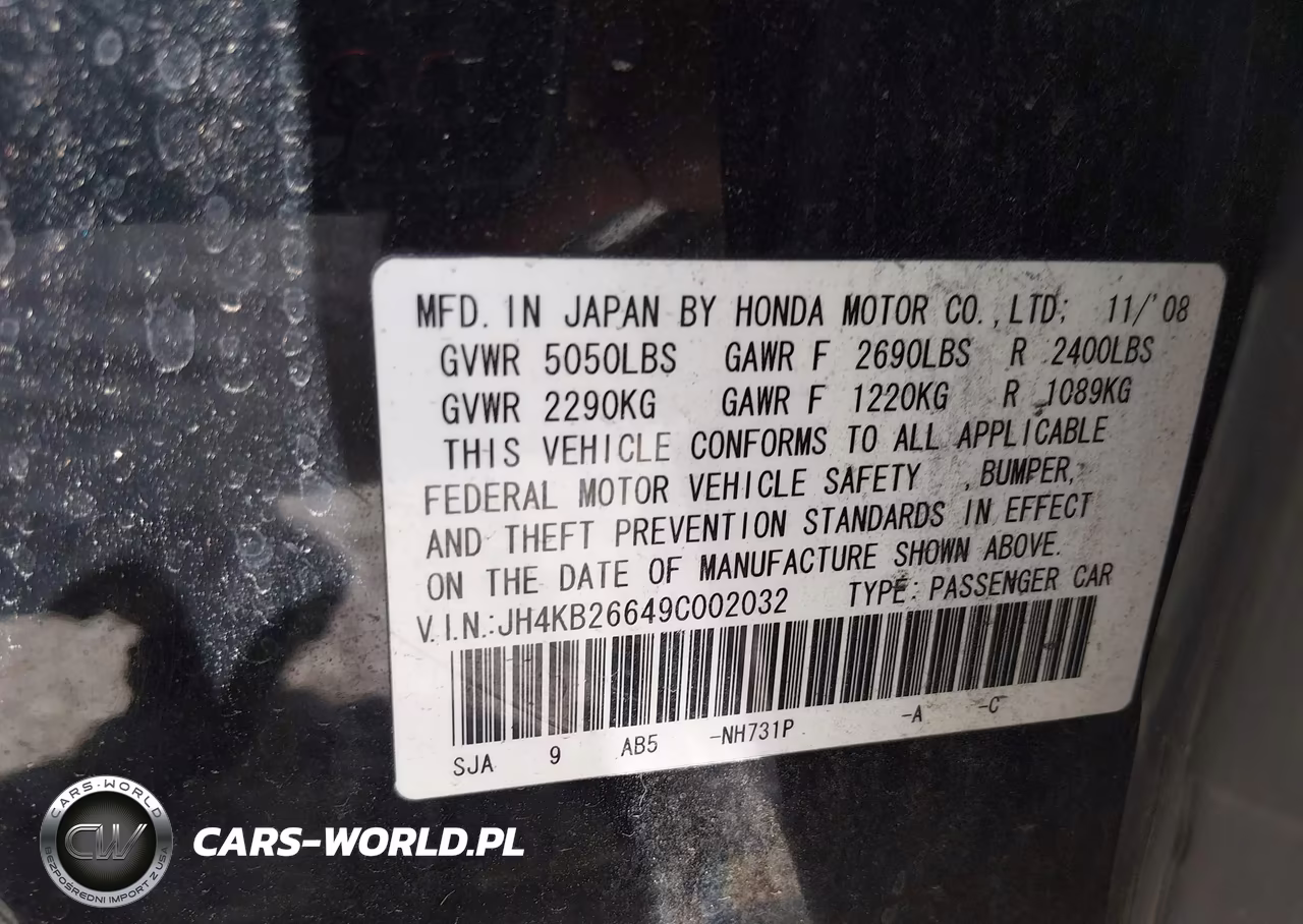 2009 Acura Rl 3.7 VIN:JH4KB26649C002032 - 9