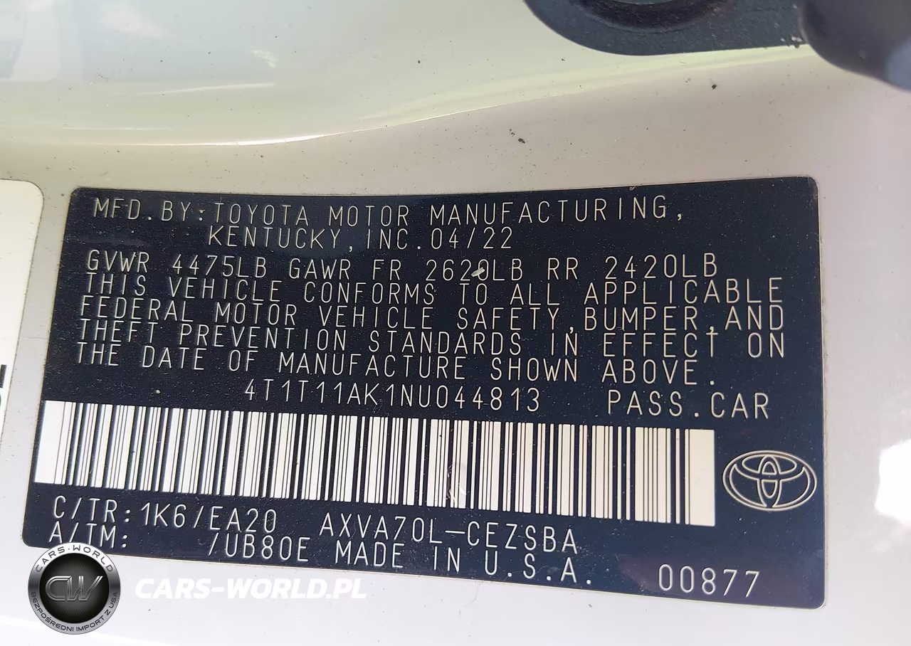 2022 Toyota Camry Se VIN:4T1T11AK1NU044813 - 9