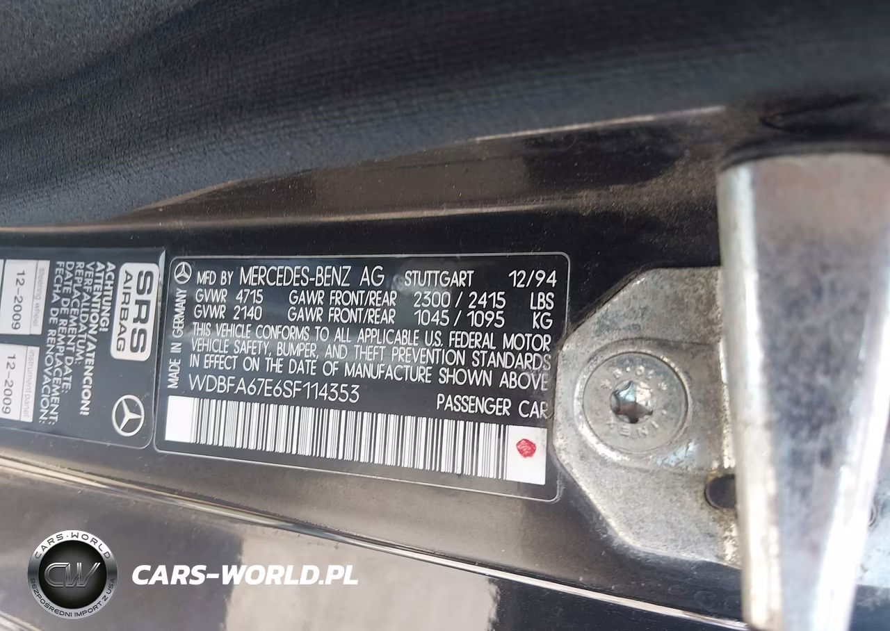 1995 Mercedes-Benz Sl 500 VIN:WDBFA67E6SF114353 - 9