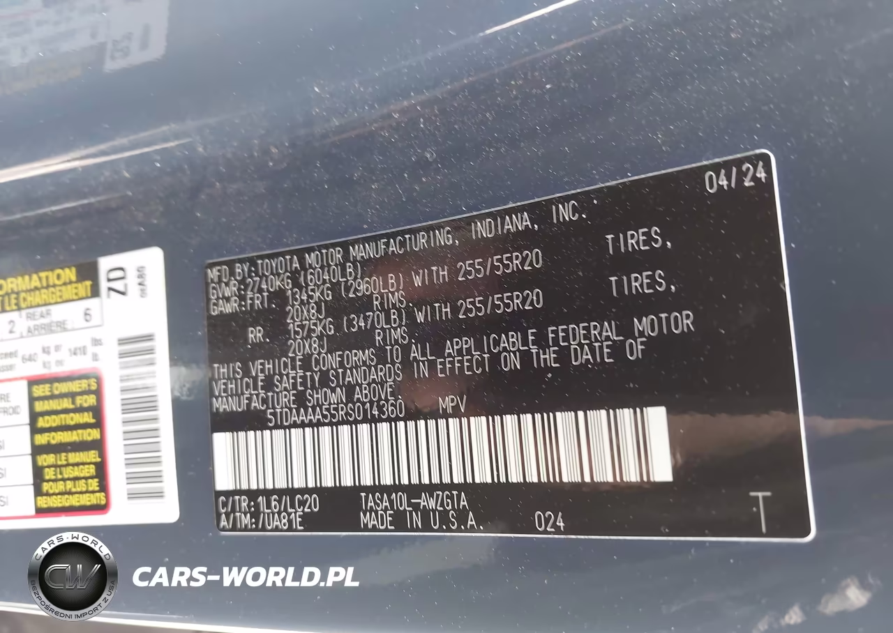 2024 Toyota Grand Highlander Limited VIN:5TDAAAA55RS014360 - 9