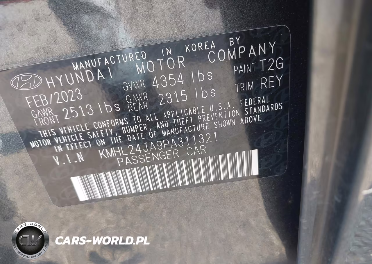 2023 Hyundai Sonata Se VIN:KMHL24JA9PA311321 - 9
