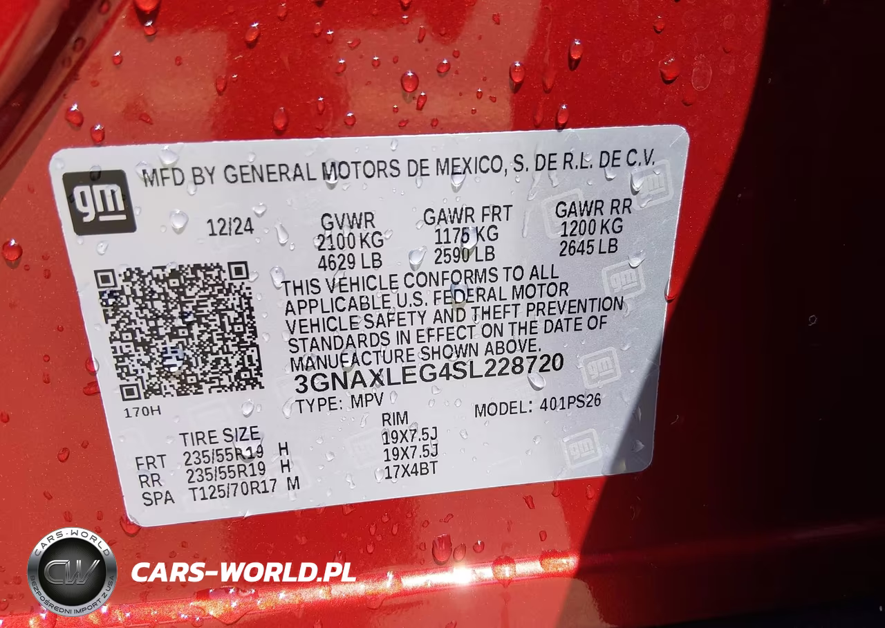 2025 Chevrolet Equinox Fwd Rs VIN:3GNAXLEG4SL228720 - 9