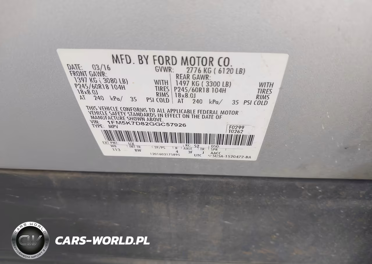 2016 Ford Explorer Xlt VIN:1FM5K7D82GGC57926 - 9