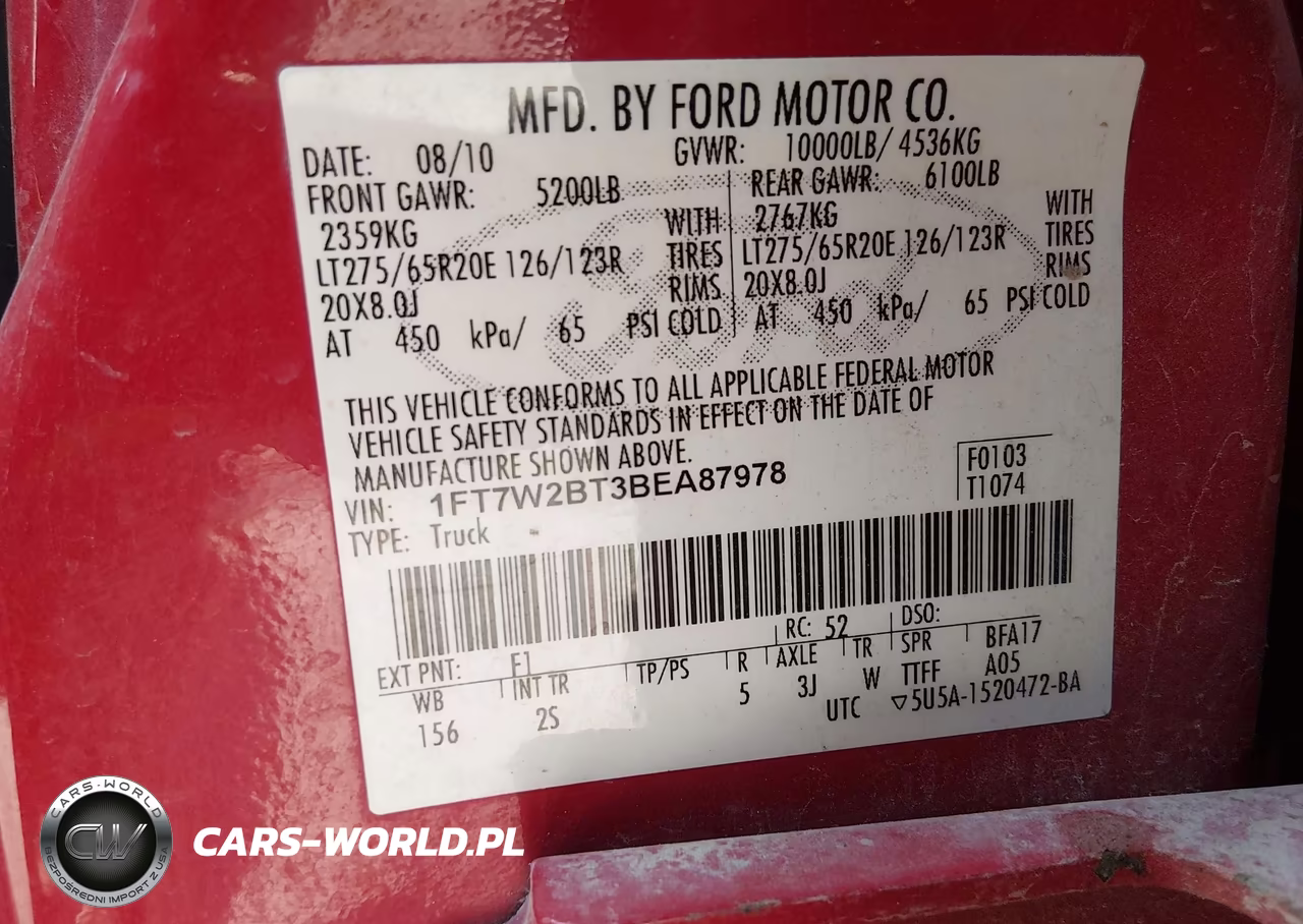 2011 Ford F-250 Xlt VIN:1FT7W2BT3BEA87978 - 9
