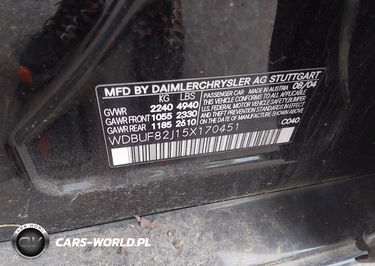 2005 Mercedes-Benz E 320 4Matic VIN:WDBUF82J15X170451 - 9