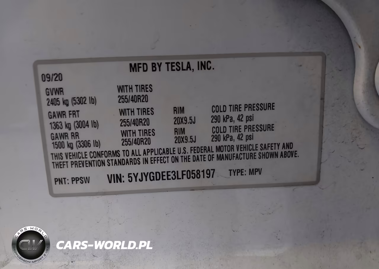 2020 Tesla Model Y Long Range Dual Motor All-Wheel Drive VIN:5YJYGDEE3LF058197 - 9