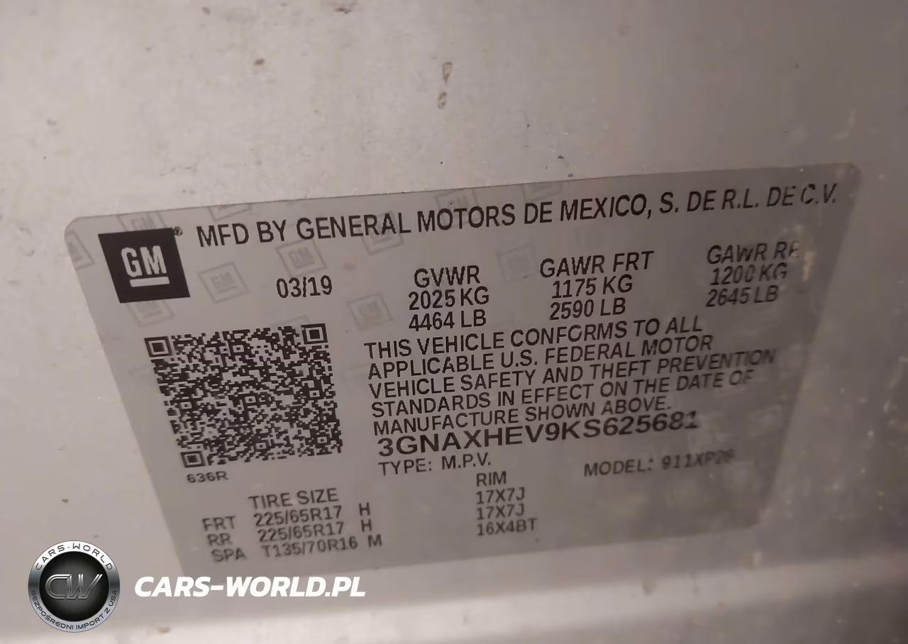 2019 Chevrolet Equinox Ls VIN:3GNAXHEV9KS625681 - 9
