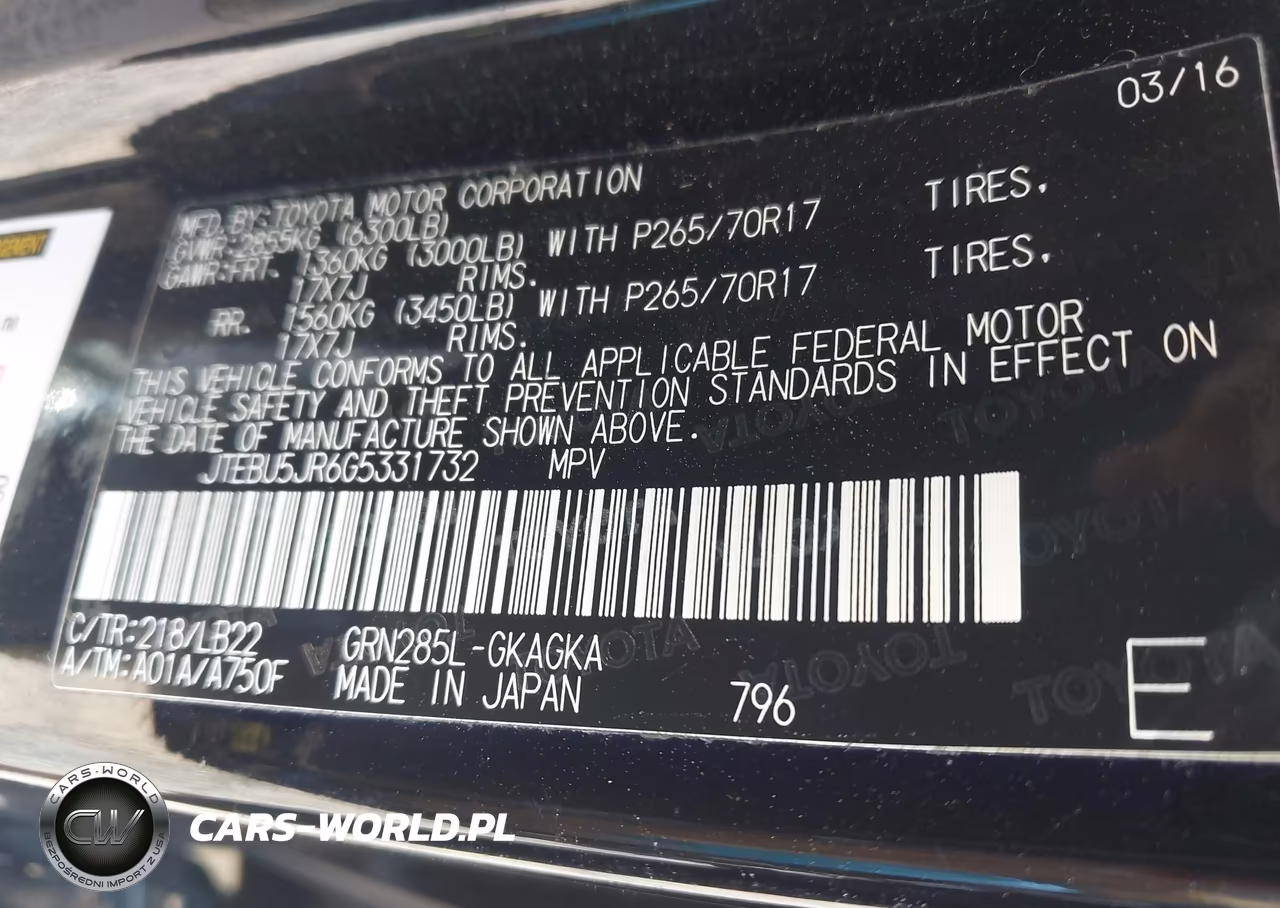 2016 Toyota 4Runner Sr5 Premium VIN:JTEBU5JR6G5331732 - 9