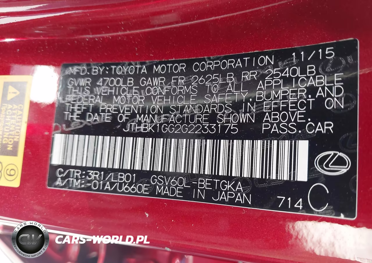 2016 Lexus Es 350 VIN:JTHBK1GG2G2233175 - 9