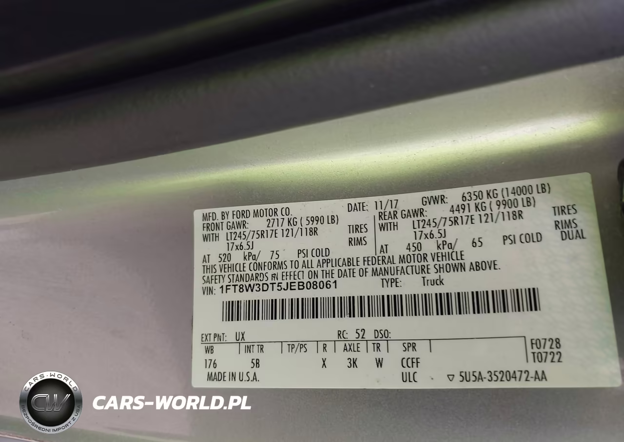 2018 Ford F-350 Lariat VIN:1FT8W3DT5JEB08061 - 8