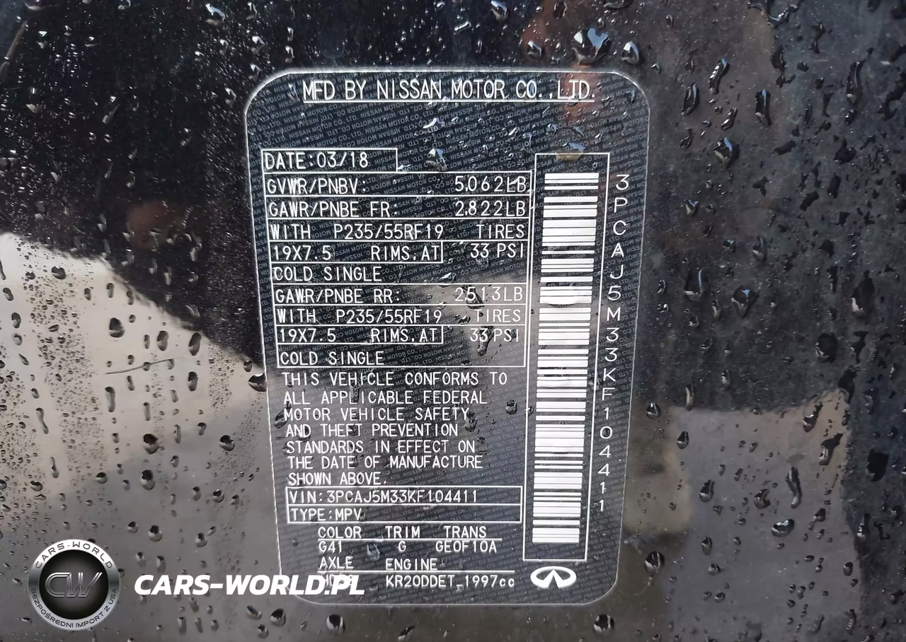 2019 Infiniti Qx50 Essential VIN:3PCAJ5M33KF104411 - 9