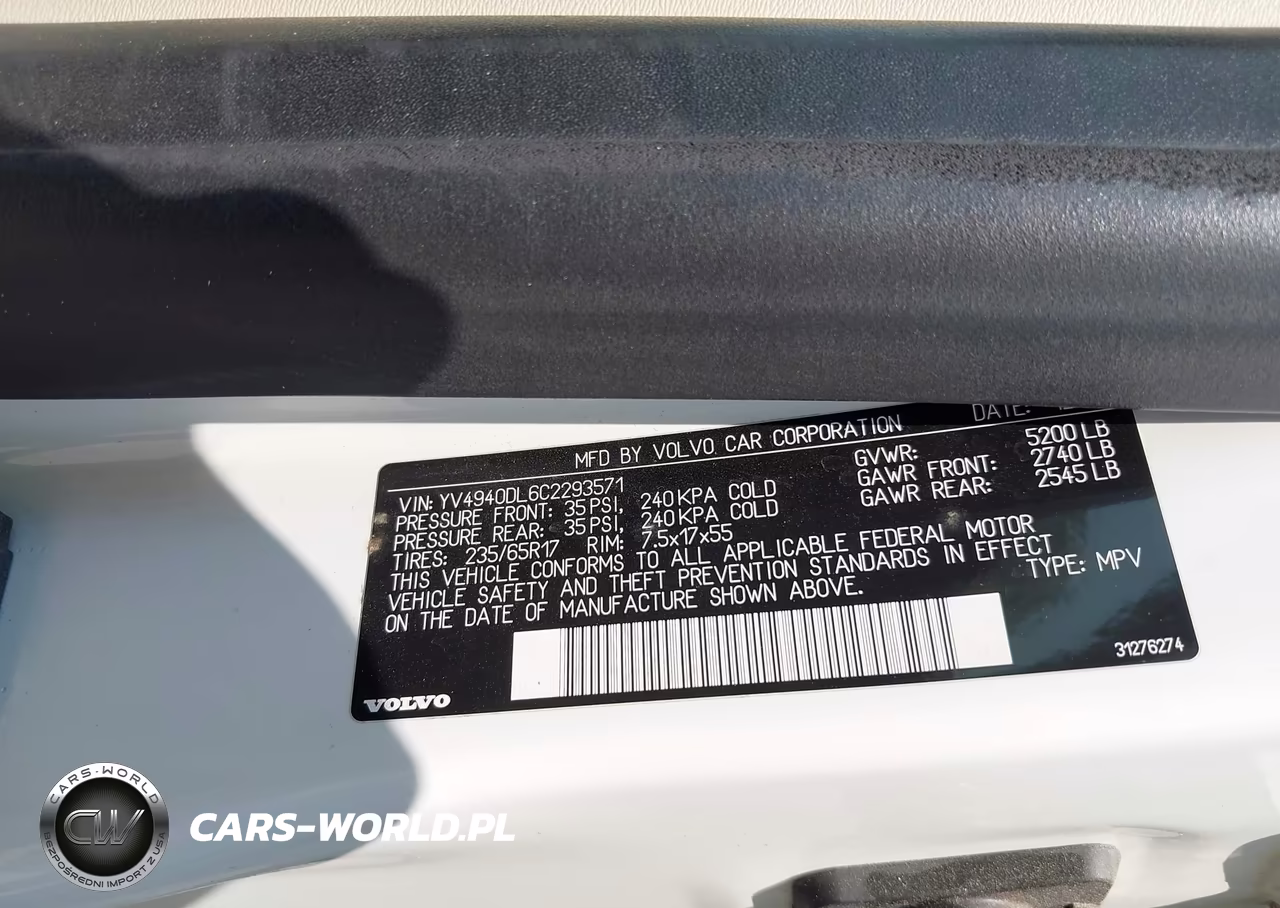 2012 Volvo Xc60 3.2-3.2 Platinum-3.2 Premier-3.2 Premier Plus VIN:YV4940DL6C2293571 - 9