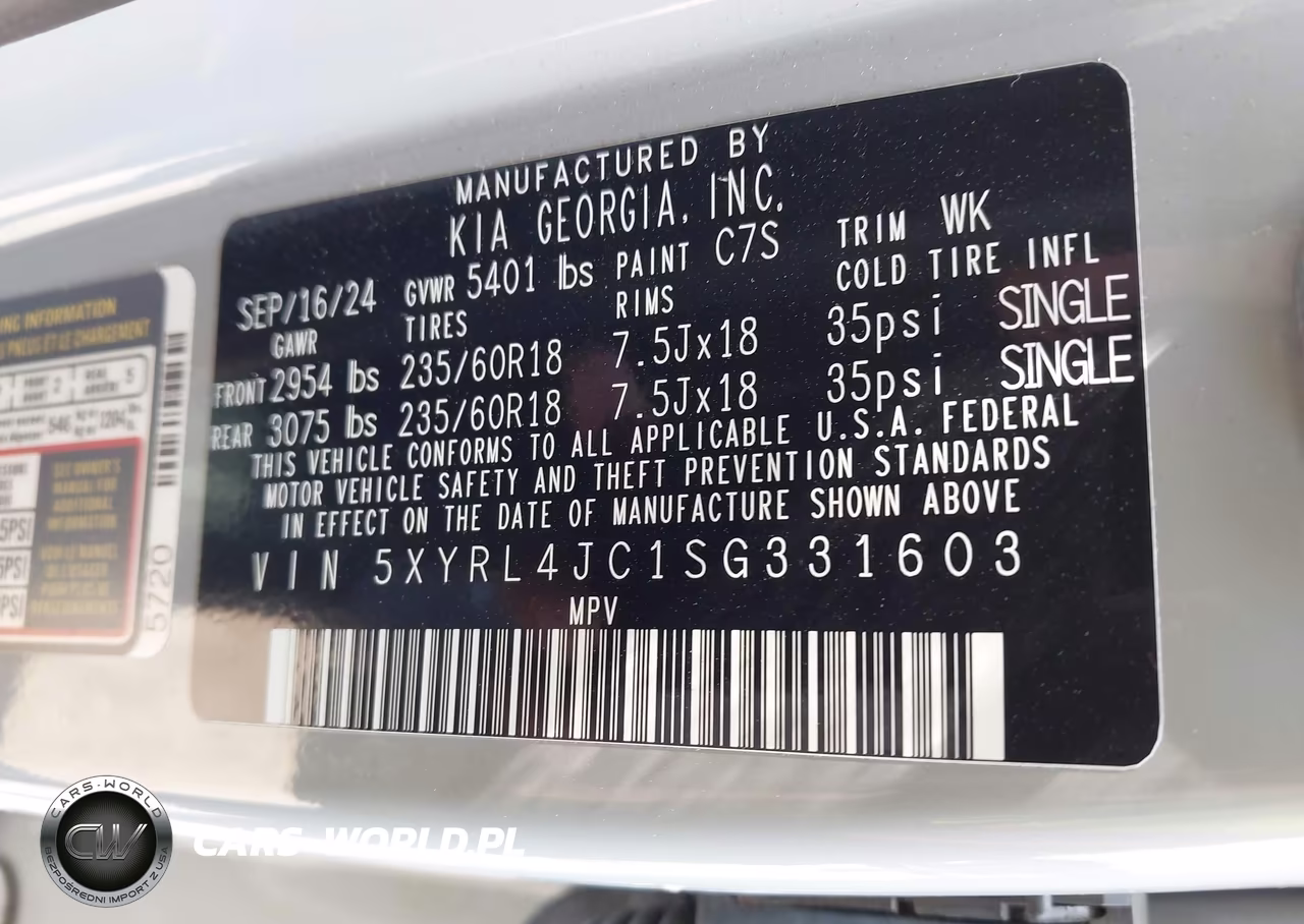 2025 Kia Sorento S VIN:5XYRL4JC1SG331603 - 9