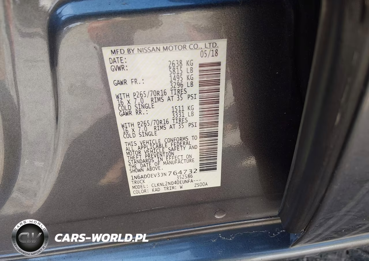 2018 Nissan Frontier Sv VIN:1N6AD0EV3JN764732 - 9