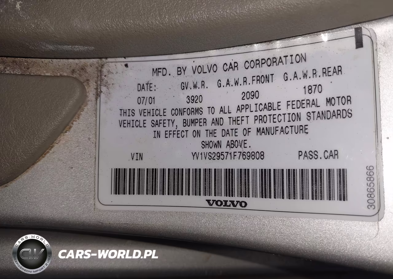 2001 Volvo S40 A-Sport Edition VIN:YV1VS29571F769808 - 9