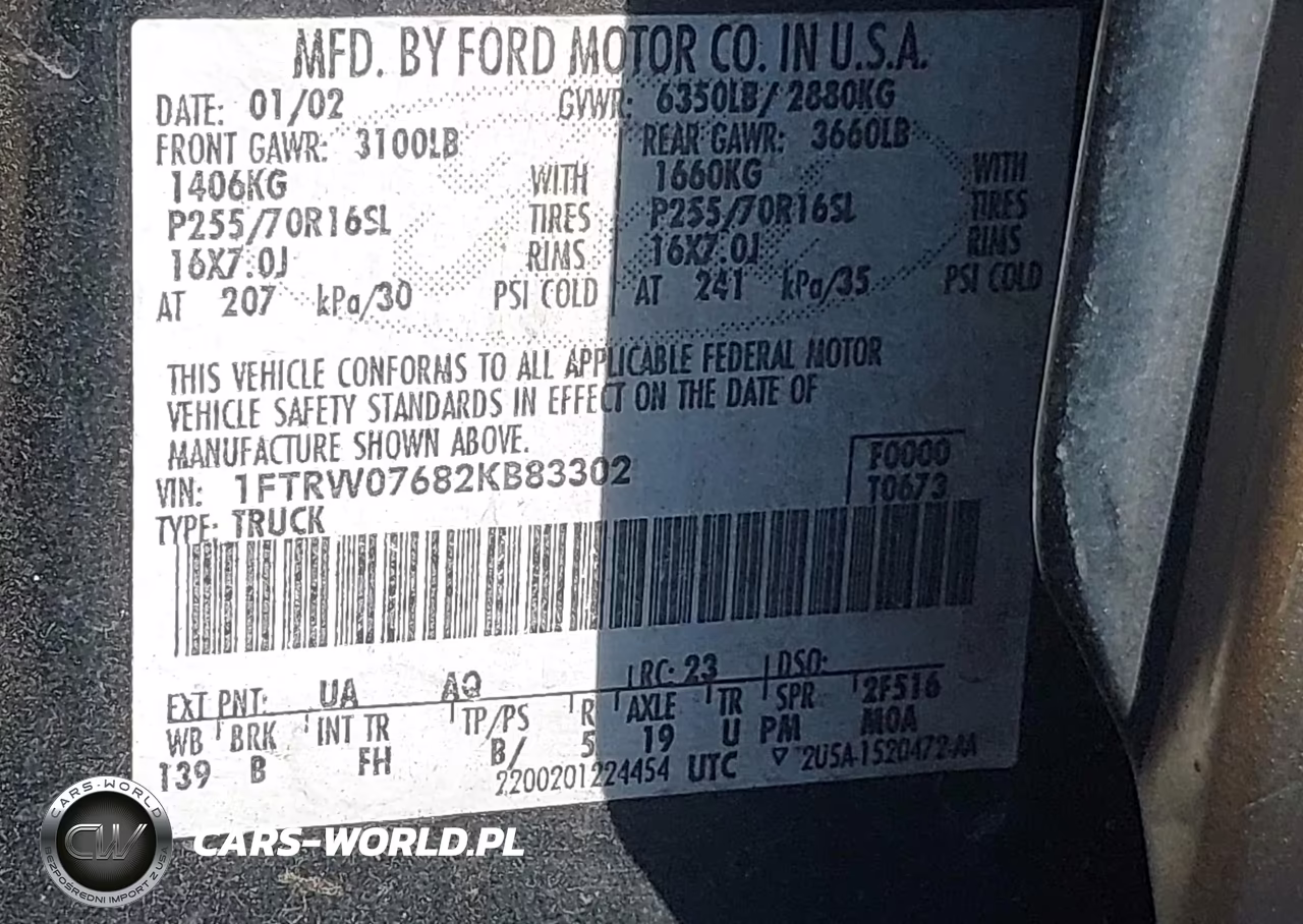 2002 Ford F-150 Lariat-Xlt VIN:1FTRW07682KB83302 - 9