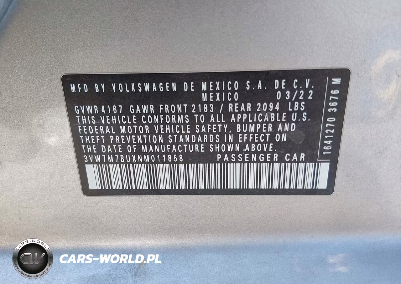 2022 Volkswagen Jetta 1.5T Se VIN:3VW7M7BUXNM011858 - 9