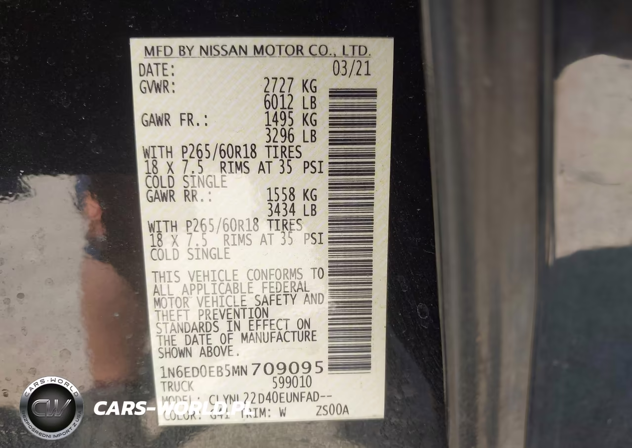 2021 Nissan Frontier Sv 4X4 VIN:1N6ED0EB5MN709095 - 9