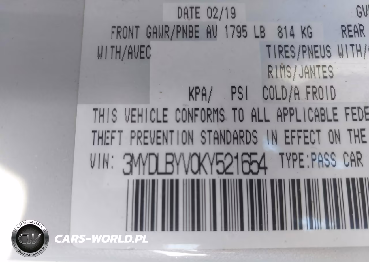 2019 Toyota Yaris Le VIN:3MYDLBYV0KY521654 - 9
