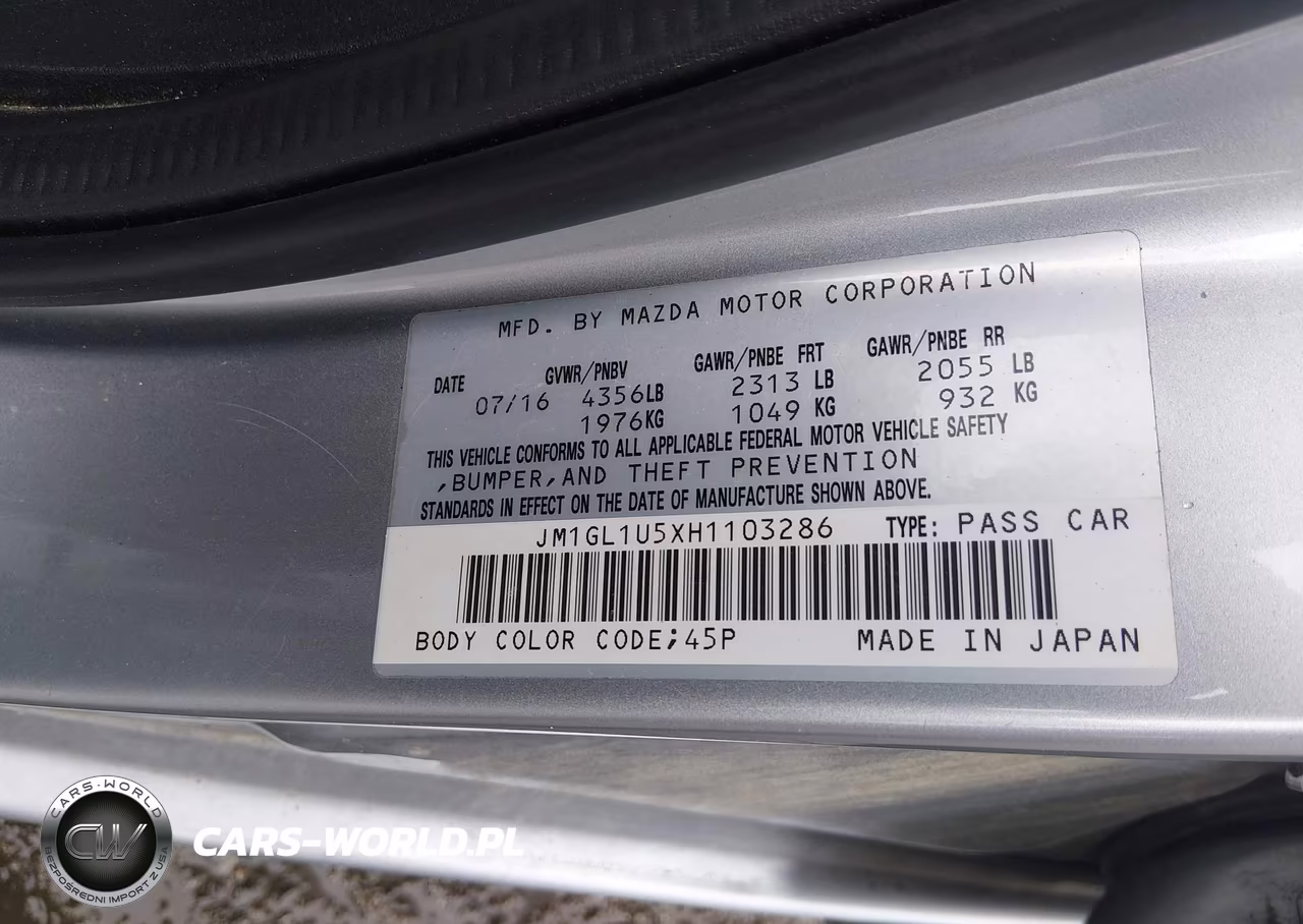 2017 Mazda Mazda6 Sport VIN:JM1GL1U5XH1103286 - 9