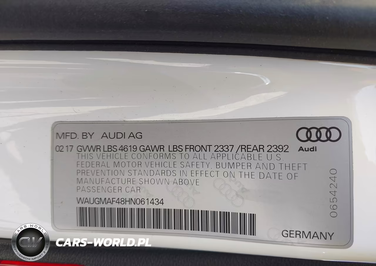 2017 Audi A4 Ultra Premium VIN:WAUGMAF48HN061434 - 9