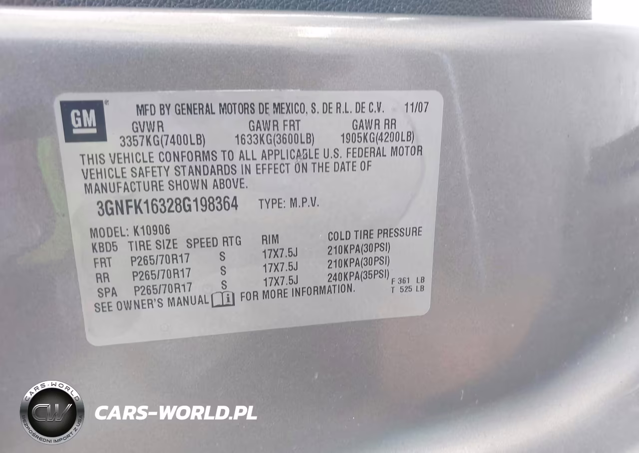 2008 Chevrolet Suburban 1500 Lt VIN:3GNFK16328G198364 - 9