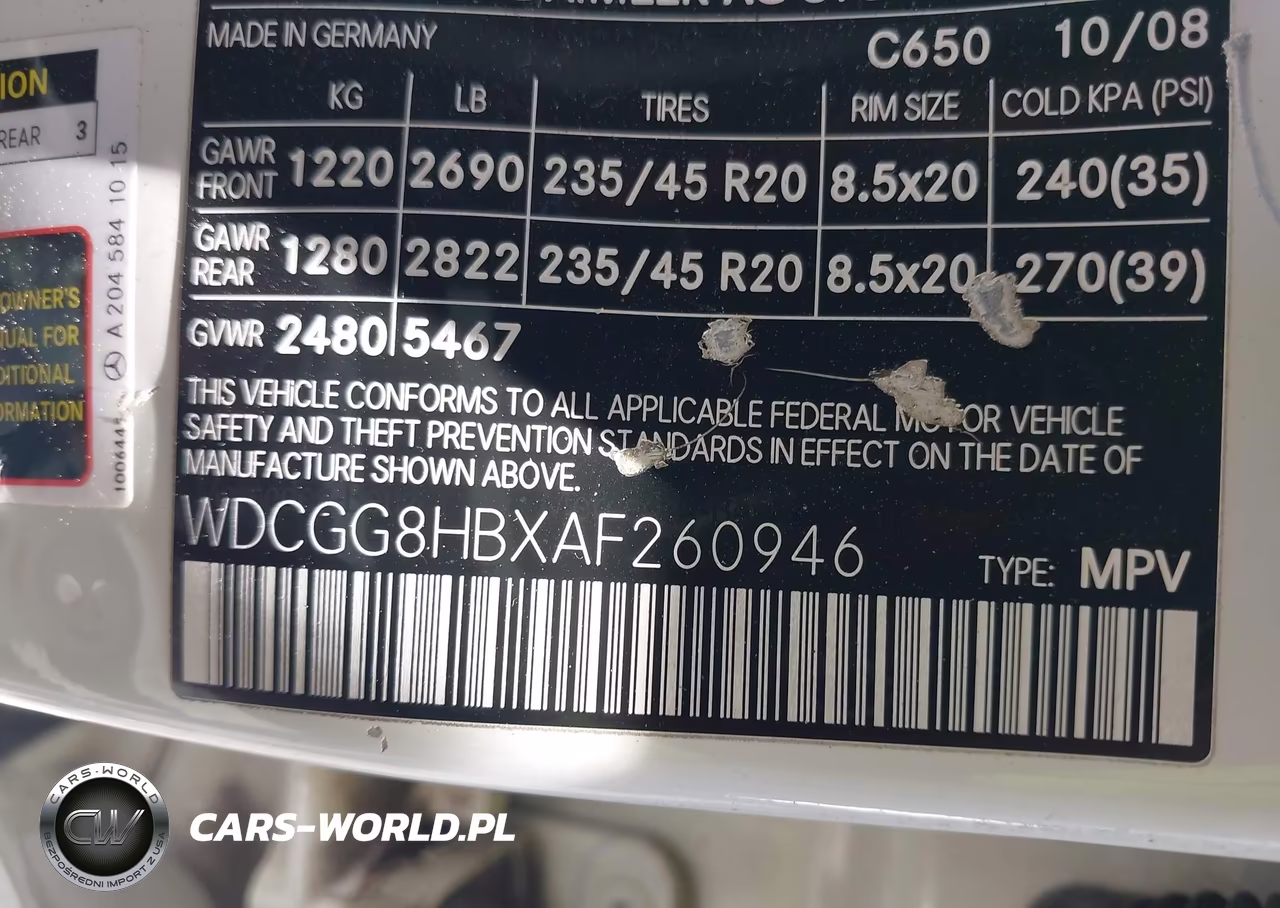 2010 Mercedes-Benz Glk 350 4Matic VIN:WDCGG8HBXAF260946 - 9