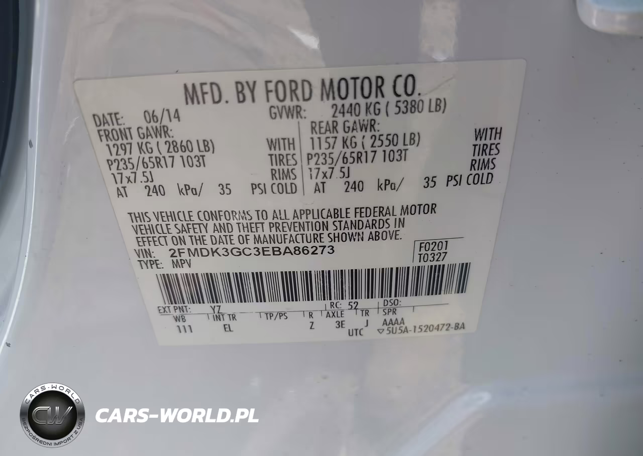 2014 Ford Edge Se VIN:2FMDK3GC3EBA86273 - 9