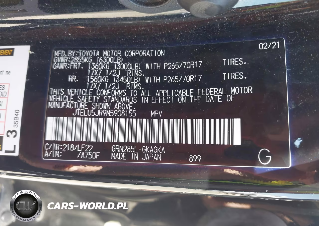 2021 Toyota 4Runner Trd Pro VIN:JTELU5JR9M5908155 - 9