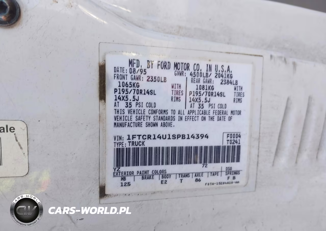 1995 Ford Ranger Super Cab VIN:1FTCR14U1SPB14394 - 9