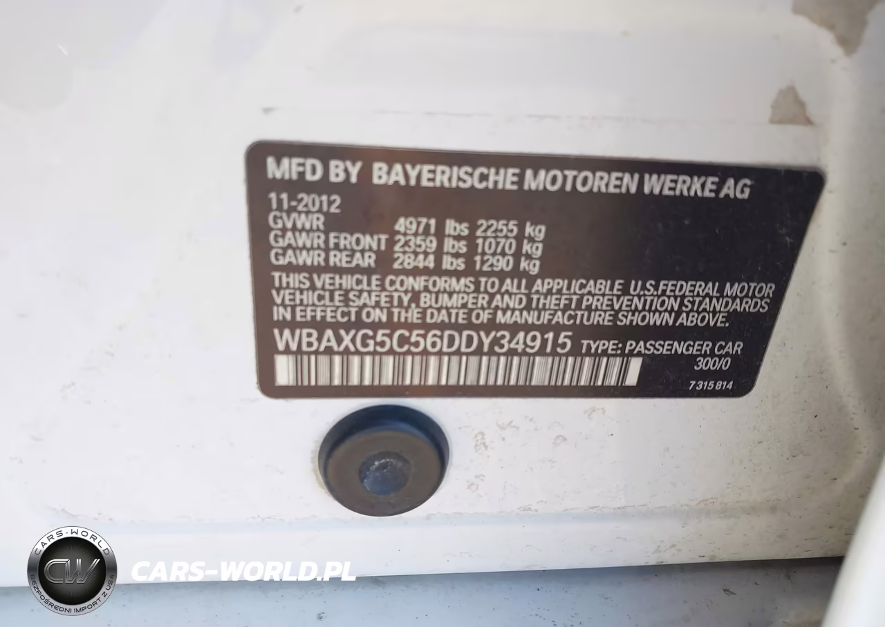 2013 BMW 528I VIN:WBAXG5C56DDY34915 - 9
