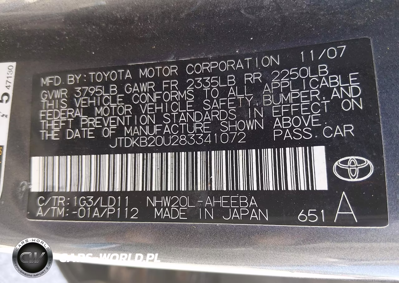 2008 Toyota Prius VIN:JTDKB20U283341072 - 9