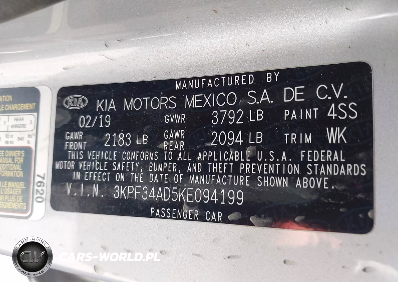 2019 Kia Forte S VIN:3KPF34AD5KE094199 - 9