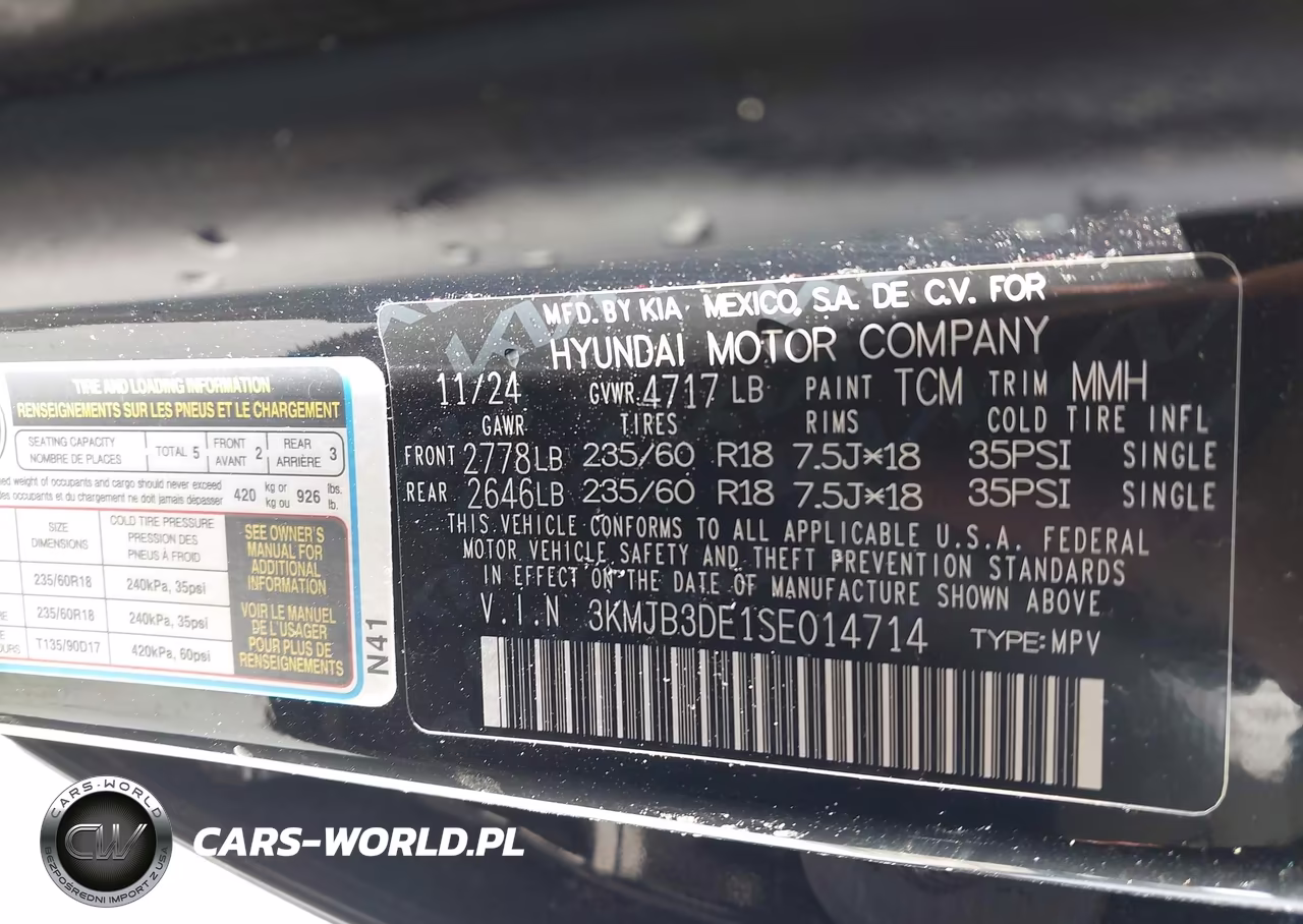 2025 Hyundai Tucson Sel VIN:3KMJB3DE1SE014714 - 9