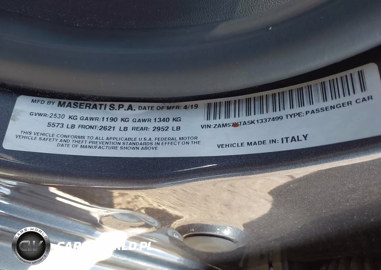 2019 Maserati Ghibli S Q4 VIN:ZAM57YTA5K1337499 - 9