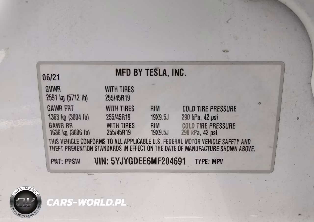2021 Tesla Model Y Long Range Dual Motor All-Wheel Drive VIN:5YJYGDEE6MF204691 - 9