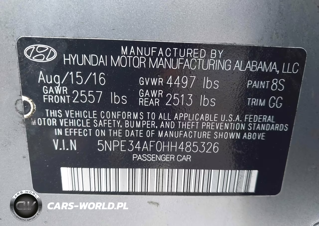 2017 Hyundai Sonata Limited VIN:5NPE34AF0HH485326 - 9