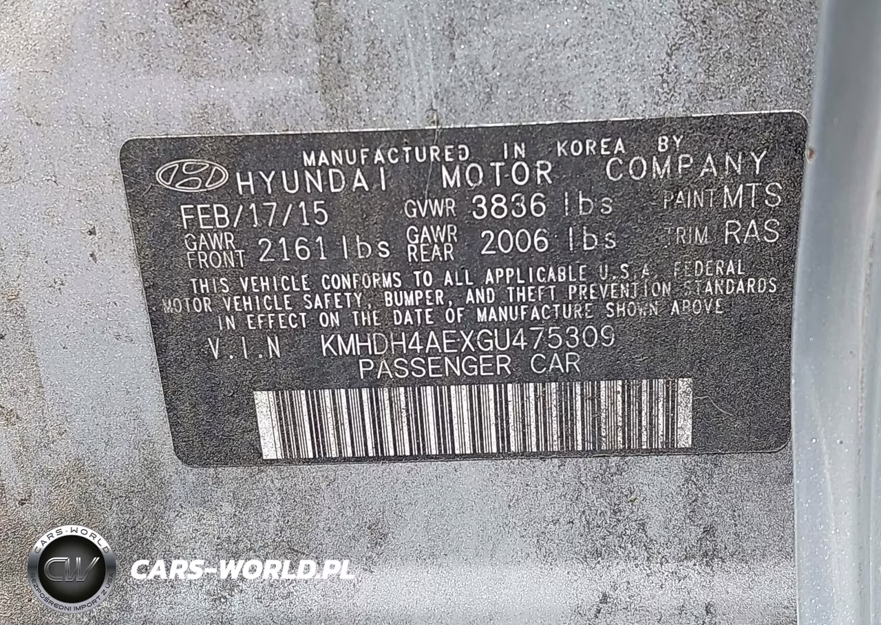 2016 Hyundai Elantra Se VIN:KMHDH4AEXGU475309 - 9