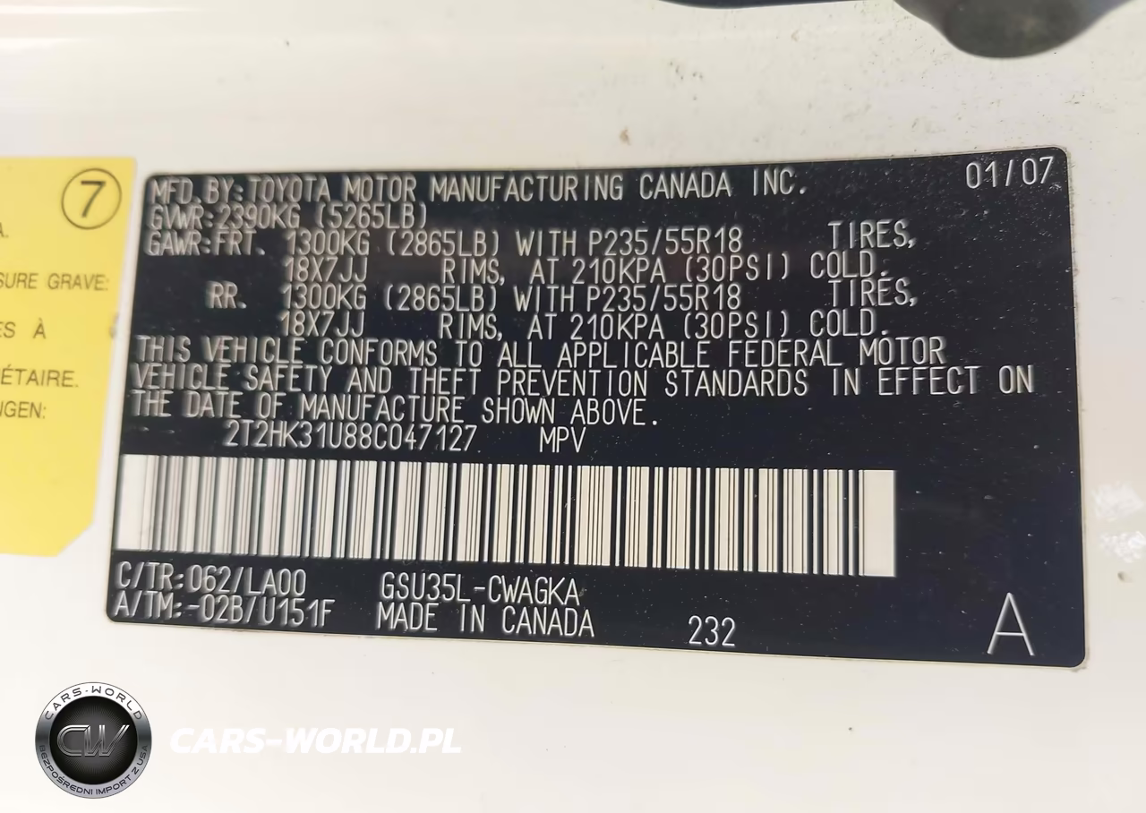 2008 Lexus Rx 350 VIN:2T2HK31U88C047127 - 9