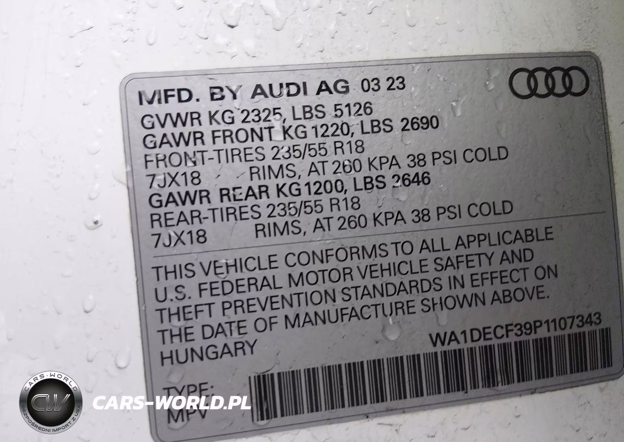 2023 Audi Q3 Premium 45 Tfsi S Line Quattro Tiptronic VIN:WA1DECF39P1107343 - 9