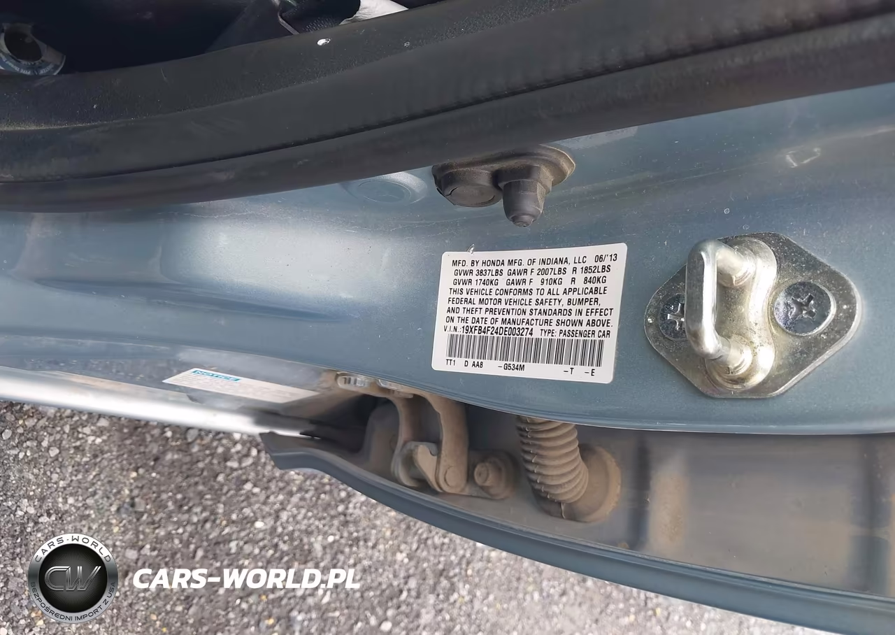 2013 Honda Civic Hybrid VIN:19XFB4F24DE003274 - 9