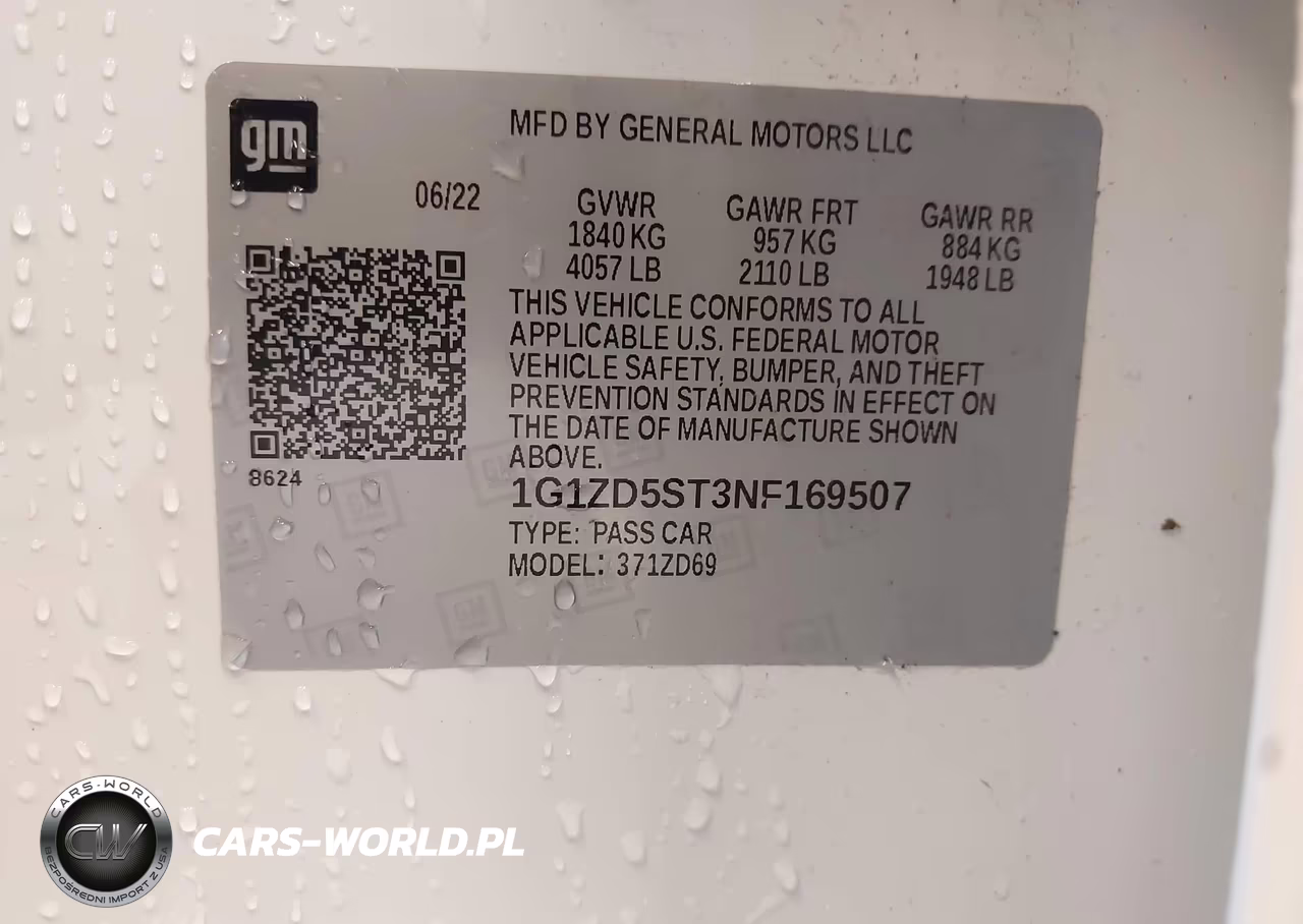 2022 Chevrolet Malibu Fwd Lt VIN:1G1ZD5ST3NF169507 - 9