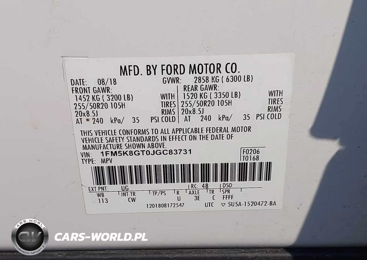 2018 Ford Explorer Sport VIN:1FM5K8GT0JGC83731 - 9