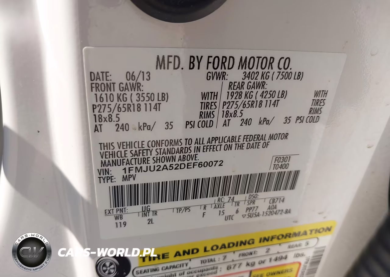 2013 Ford Expedition Limited VIN:1FMJU2A52DEF60072 - 9