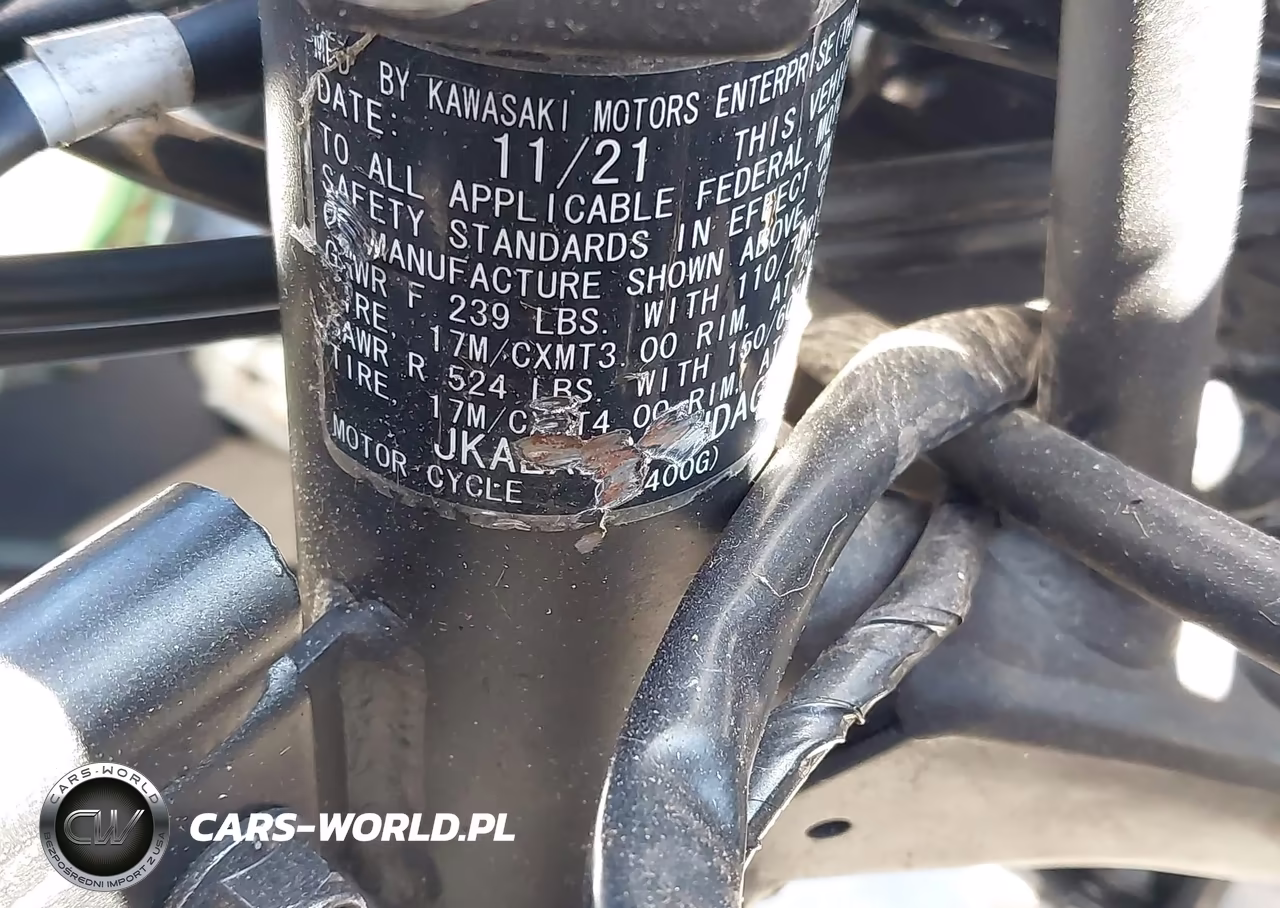 2022 Kawasaki Ex400 VIN:JKAEXKG13NDAG4327 - 10