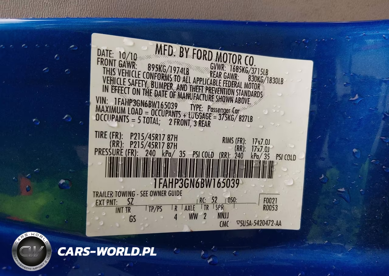 2011 Ford Focus Ses VIN:1FAHP3GN6BW165039 - 9