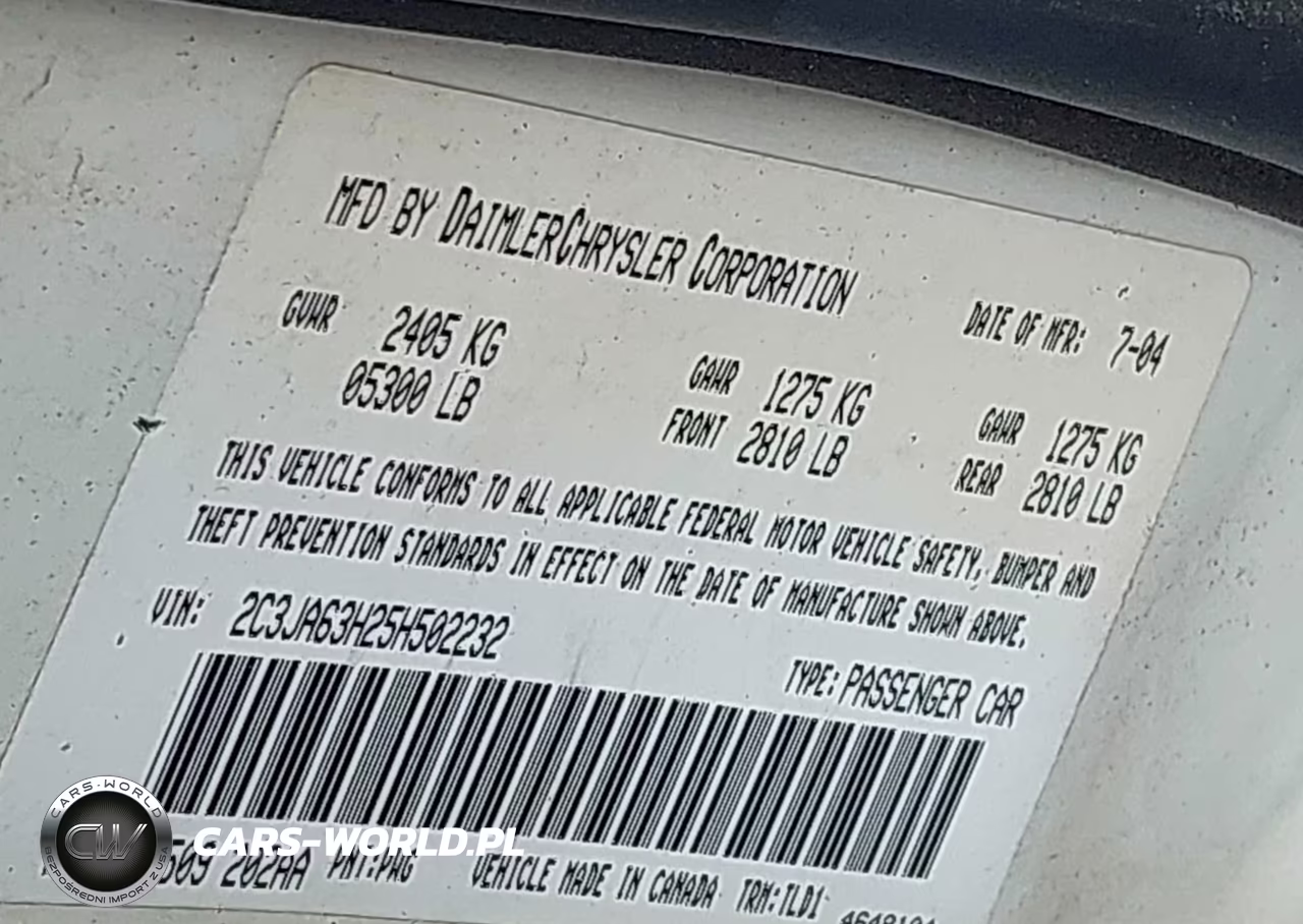 2005 Chrysler 300C VIN:2C3JA63H25H502232 - 9