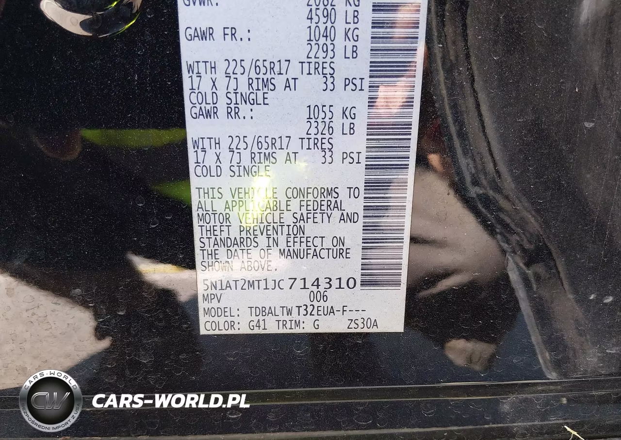 2018 Nissan Rogue Sv VIN:5N1AT2MT1JC714310 - 9