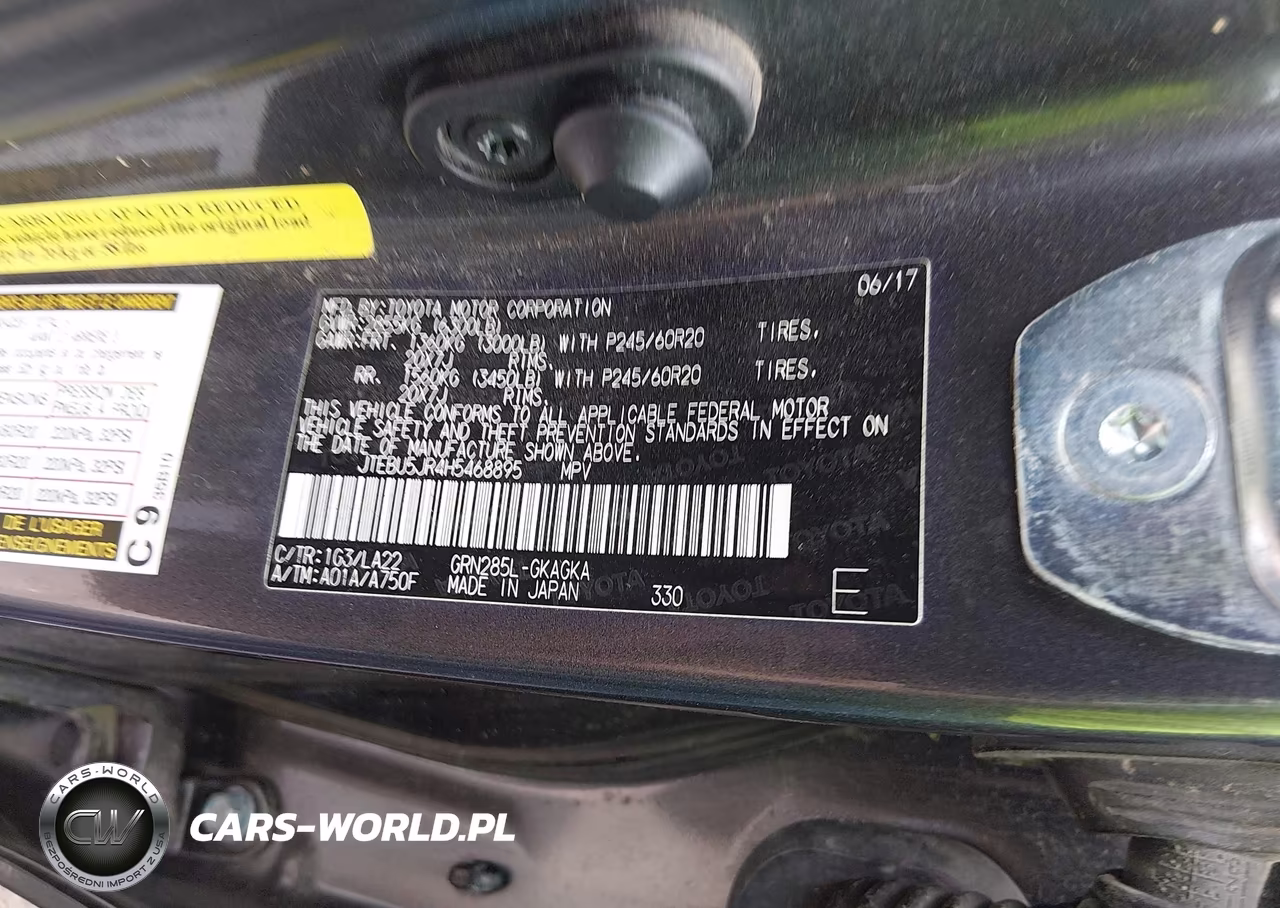 2017 Toyota 4Runner Limited VIN:JTEBU5JR4H5468895 - 9